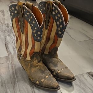 Dan Post American Flag Womens Cowboy Boots